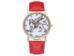 Reloj De Pulsera Unisex De Cuarzo, Elegante E Informal - Regalo De Moda (rojo)