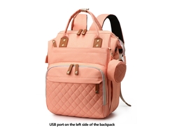 Mochila Para Pañales, Mochila De Viaje Multifuncional, Bolso Cambiador De Maternidad, Gran Capacidad-rosa Chrui