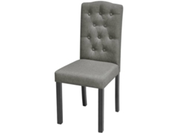 Pack 4 Uds Sillas De Comedor | Silla De Comida | Silla De Cocina Giratorias Tela Gris Wsd189699