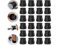 Omni-protectoras De Patas De Silla, 24 Piezas Para Suelos De Madera, Silicona Y Eva, Antideslizantes Y Sin Ruido