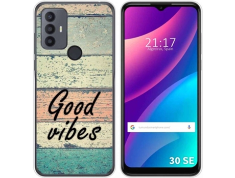 Carcasa para TCL 30 SE TUMUNDOSMARTPHONE Dibujos Madera 01 Multicolor