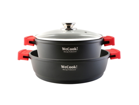 Baterías de Cocina WECOOK (24-28 cm - Aluminio fundido - Negro)