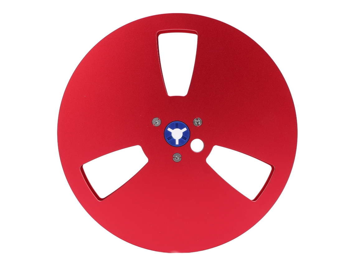 Carrete De Cinta Vacío De 7 Pulgadas Y 1/4 De Pulgada Para Grabadora De Cinta Abierta Teac Revox Studer, Aluminio, Rojo, 1 Unidad.