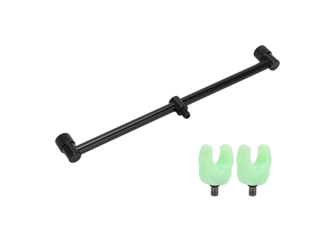 Soporte Para Cañas De Pescar De Aleación De Aluminio, Duradero Y Resistente Al Desgaste, Fácil De Guardar, 2 Cabezales, 30 Cm.