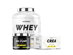 Programa de aumento de masa muscular en seco confirmado 100 Whey Protein Advanced 2 kg Creamy Vanilla No Pump Xtreme Mojito Superset Nutrition