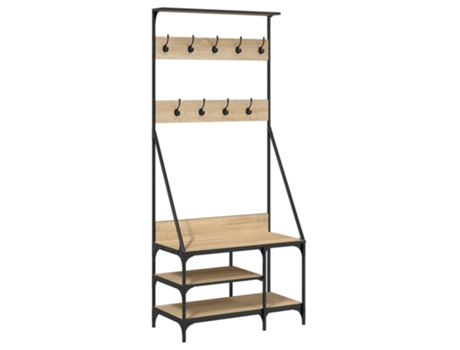 Perchero con zapatero roble Sonoma VIDAXL (80x40x184 cm)
