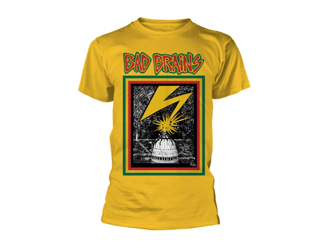Rockinstone Bad Brains 'bb' (yellow) Camiseta Unisex--m