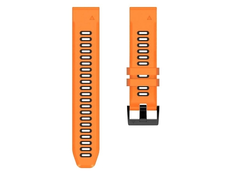 Correa De Reloj Inteligente Para Garmin Fenix 5 Plus, Correa De Silicona Deportiva De Dos Colores, 22Mm, Naranja-Negro VENISYMLIS