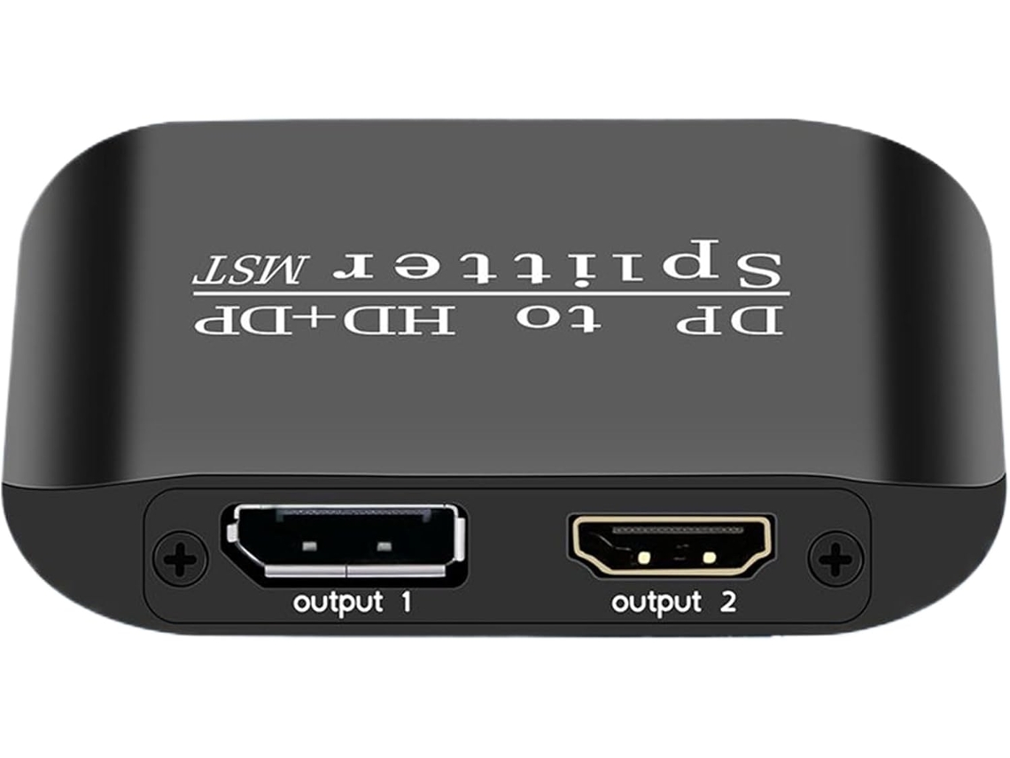 Divisor Dp, Conmutador 4k, Conexión De Pantalla Dividida Para Dos Monitores