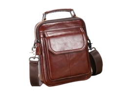 Bolso Bandolera Vintage De Cuero Genuino Para Hombre, Mochila De Hombro Retro, Bolso Mensajero