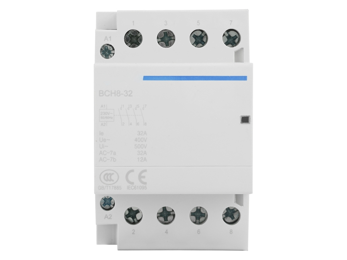 Contactor de CA residencial 4 polos 4 vías 32 A 24 V/230 V 50/60 Hz (230 V CA)