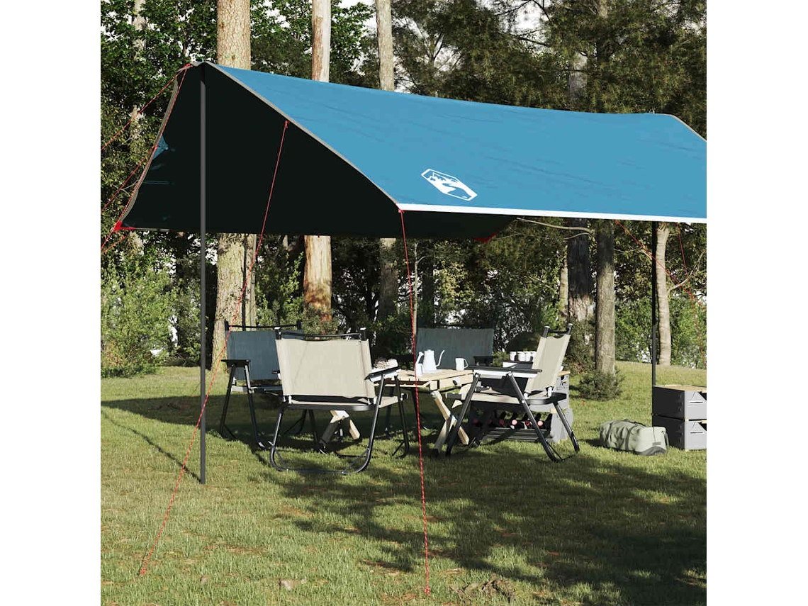 Lona de camping impermeable azul de 460x305x210 cm