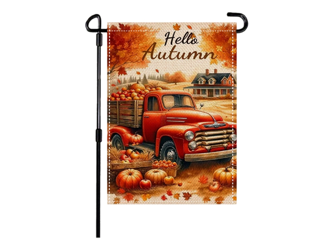 Pequeña bandera de otoño con hojas de arce NEVEANCE