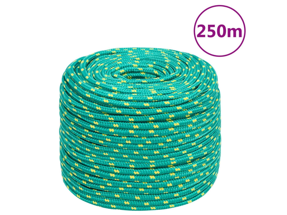Cuerda De Barco Polipropileno Verde 8 Mm 250 M