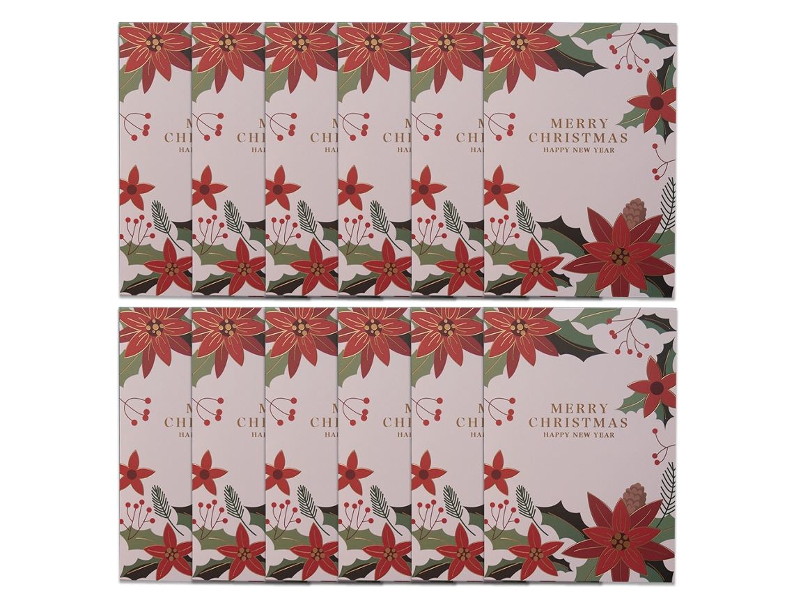 Postal de Navidad KKVOGMLE Juego Varios Paquetes Tarjetas Felicitación Cajatarjetas Cartón