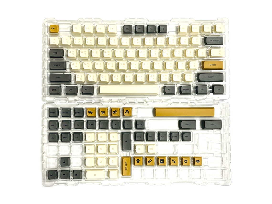 Teclado mecánico XDA de 125 teclas PBT con teclas tipo tailandés