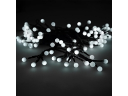 Guirnalda luces navidad esfera 120 leds luz blanco frio. uso en exteriores / interiores ip44