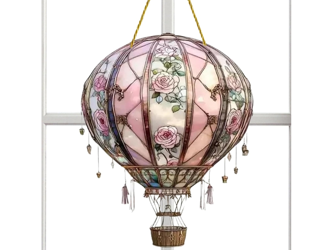 Atrapasueños Bidimensional De Acrílico Con Forma De Globo Aerostático - Decoración De Globo Aerostático 2d De Acrílico