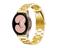 Bracelete Para Samsung Galaxy Watch 4 (40mm/44mm) - Substituição Universal Com Cabeça Plana E Três Contas - Ouro