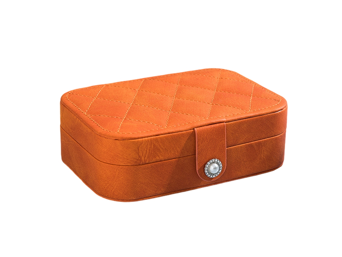 Caja de Organización Joyas Viaje Portátil Naranja (17x12x6cm) Kofihety