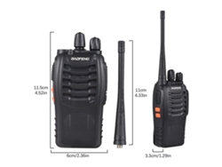 Walkie-talkies Aoresac Baofeng BF-888S (2 unidades), impermeables, recargables, largo alcance, con auriculares y transceptor.