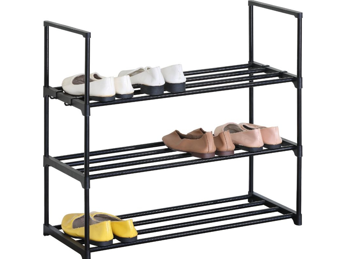 Zapatero apilable con 3 compartimentos, 61x67x30 cm VENPRODIN