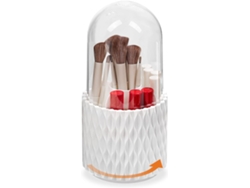 Soporte Giratorio 360° Con Tapa Para Pinceles Y Labiales