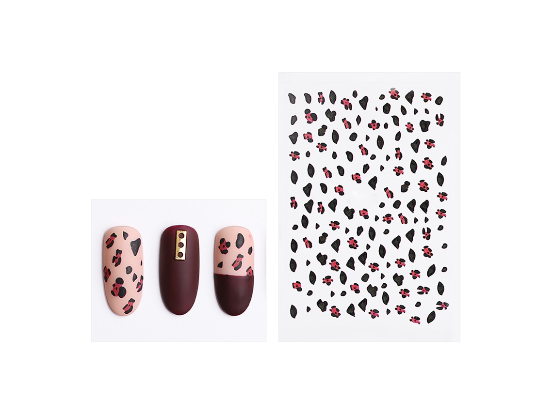 Pegatinas Para Uñas Con Estampado De Leopardo Mate Estereoscópico 3d - Decoración De Uñas (3179)