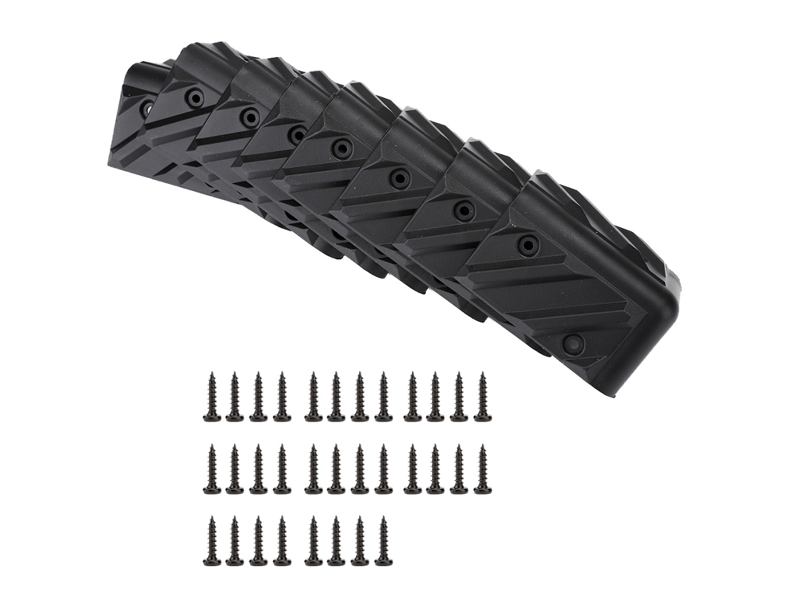 8pcs Protetor De Cantos De Alto-falante Em Plástico Com Parafusos Ângulo Retângulo Grosso Preto