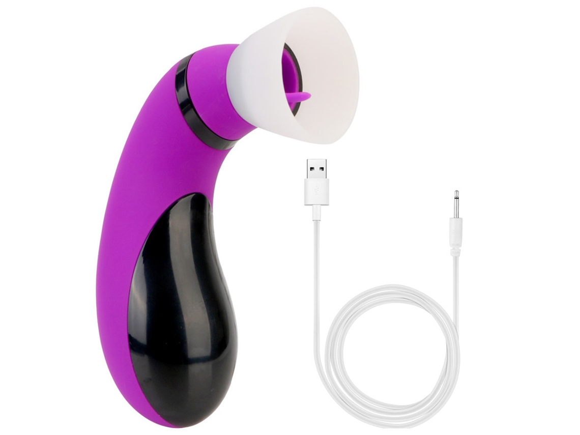 Vibrador De Succin Para Lamer La Lengua Recargable 2 En 1 Para Mujeres (prpura)