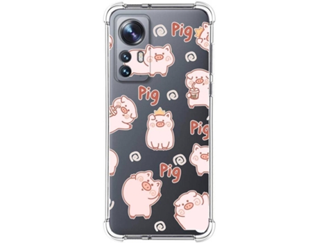 Carcasa para Xiaomi 12 TUMUNDOSMARTPHONE Dibujos Antigolpes Cerdos Multicolor