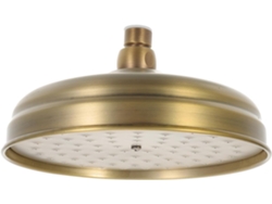 Cabezal De Ducha De Lluvia De Cobre Y Oro, Estilo Retro Delicado, Compacto Y