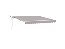 Maison Exclusive - Toldo Retráctil Gris Claro 300 X 250 Cm Poliéster Y Metal