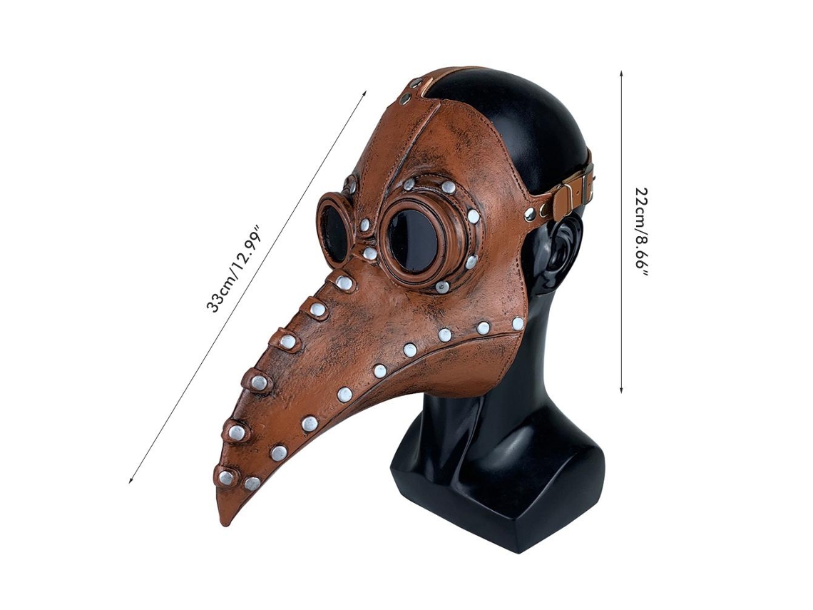 Máscara Steampunk con pico para fiesta de Halloween y cosplay