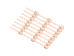 FNINIJEDE Varinhas Dispensadoras De Mel, Material De Madeira Natural, Colher De Mel Multiuso Para Cozinhas Domésticas, Restaurantes E Bares
