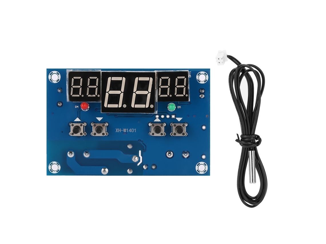 Termostato Digital Led Con Panel De Control De Temperatura, Interruptor Y Sonda, 12 V 10 A