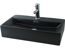 Lavabo ML-DESIGN Rectangular Cerámica (Negro - 60 x 36.5 x 13 cm)