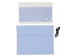 Capa Protetora De Couro Pu Para Tablet Ios Pro 11 2024 M4 Com Teclado Sem Fio Bt 150mah Roxo