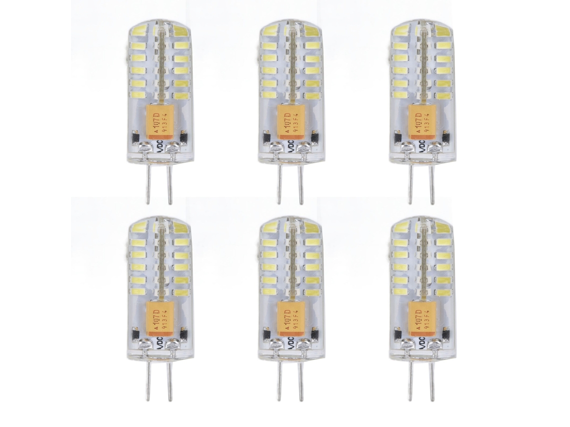 2026 6 piezas de bombillas LED G4 de 12 V de luz blanca pura, fácil instalación, luz uniforme para el hogar y fiestas.