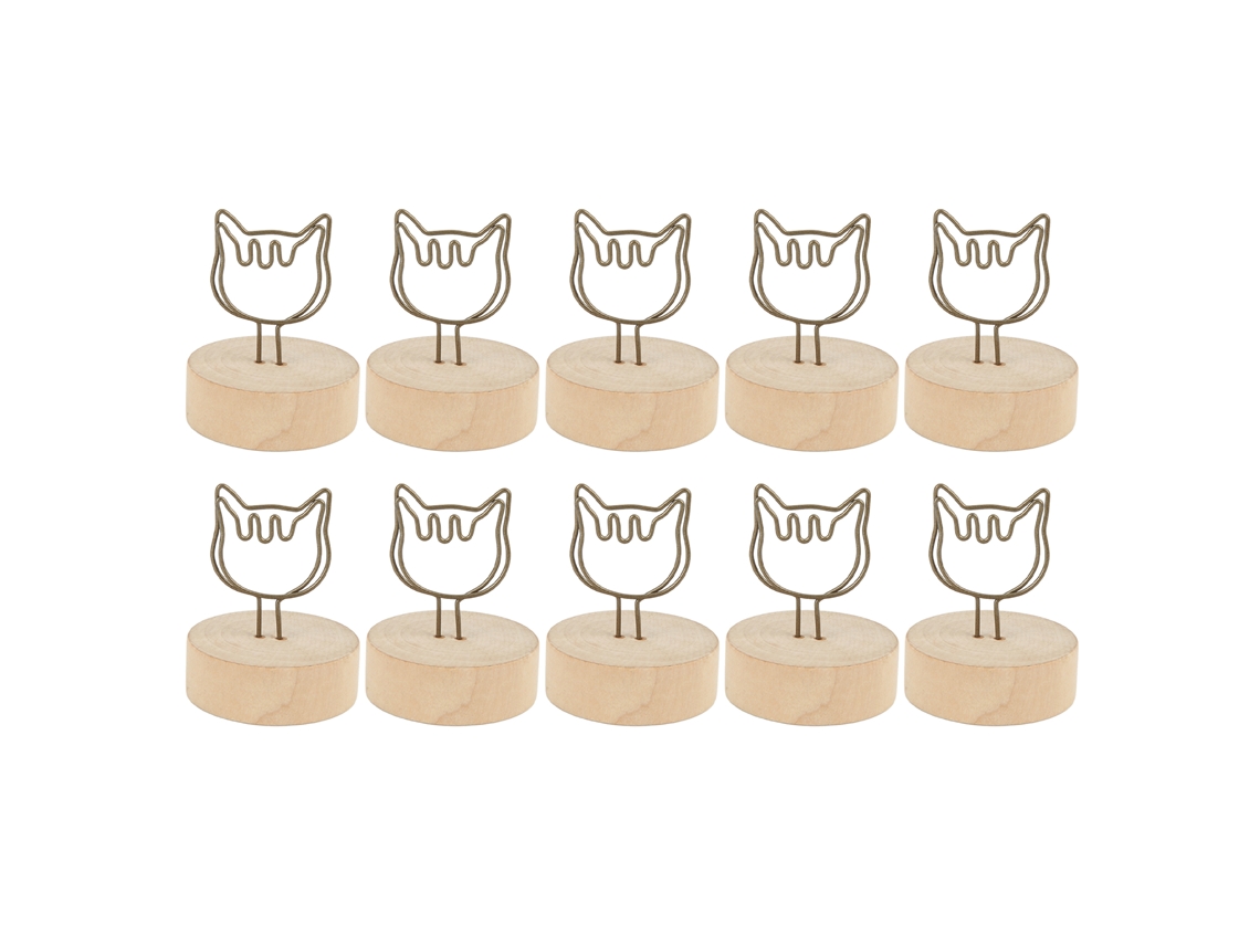 10 unidades de tarjeteros de mesa con base de gato, portanombres, decoración de mesa