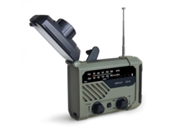 Radio Digital Fm/am, Linterna Solar Portátil De Emergencia Con Batería De 2000 Mah, Luz De Lectura Led Y Alarma Sos.