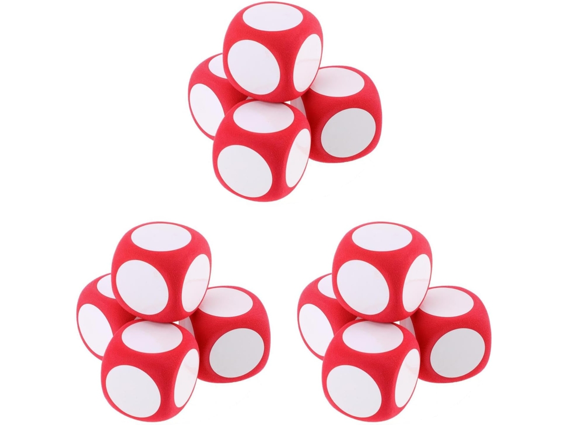 Dados Borrables, 12 Dados Gigantes De Espuma, Accesorios De Juego Sobre Los Que Se Puede Escribir.