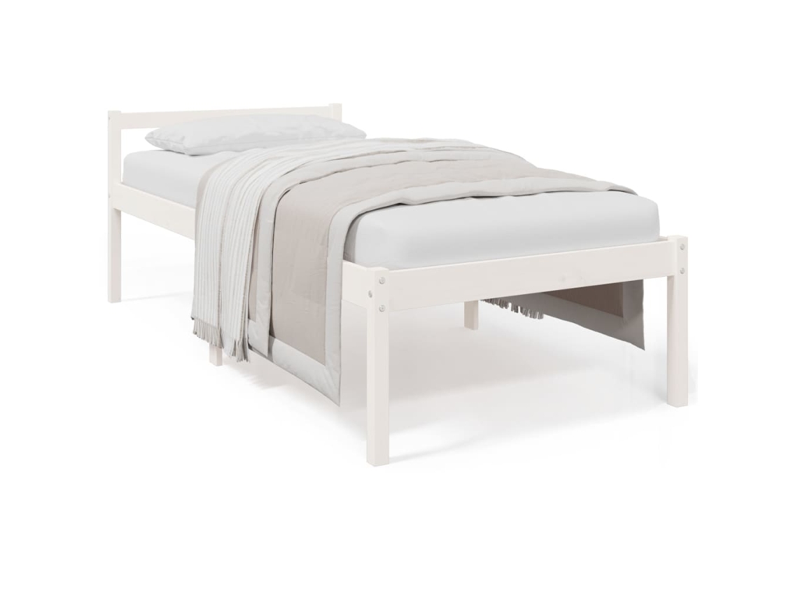 Maison Exclusive - Cama Senior Individual Sin Colchón Blanco 90x190 Cm