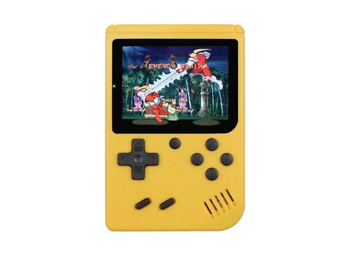 Consola De Juegos Portátil Retro Con 500 Juegos, Amarilla*