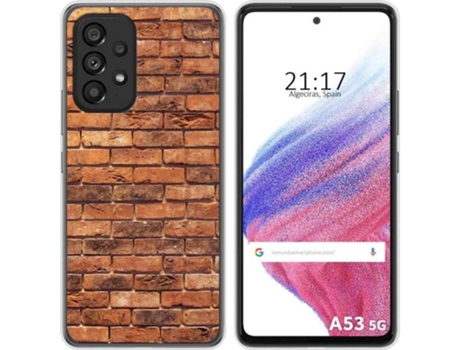Carcasa para Samsung Galaxy A53 5G TUMUNDOSMARTPHONE Dibujos Ladrillo 04 Multicolor