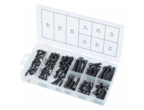 KS Tools Surtido de tornillos hexagonales 106 piezas métrico