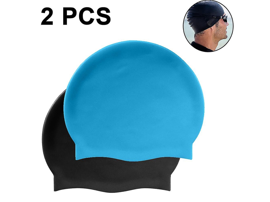 Pack de 2 gorros azul-negros para cabello largo