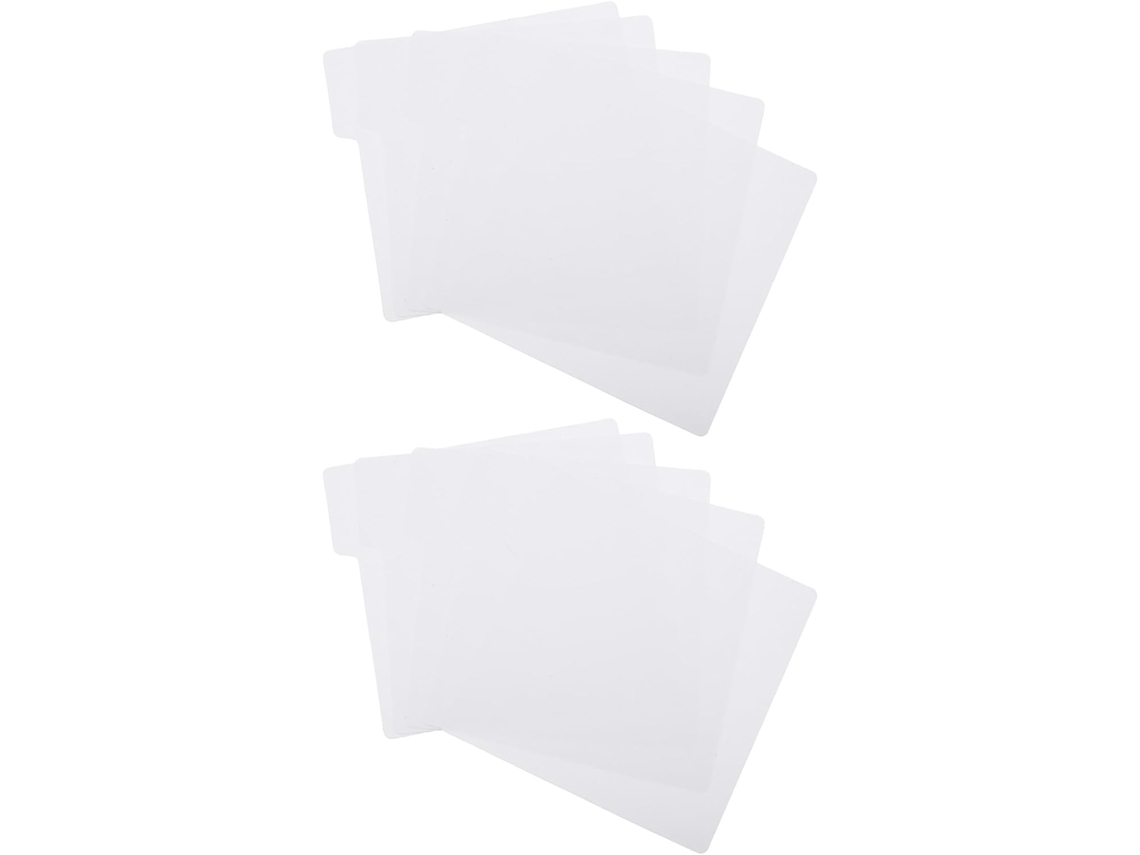 Paquete de 10 separadores de plástico blanco, 0,75 mm de grosor. SFUSHOS