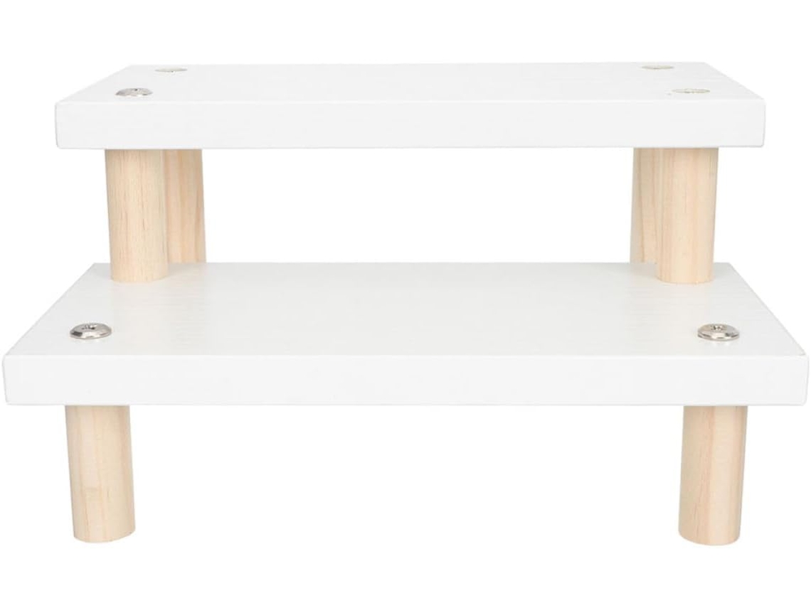 Besportble Estantería De Madera Blanca Con Forma De Escalera Healeved Y Limpiar 24.00 X 15.00 X 13.40 Cm Pu...