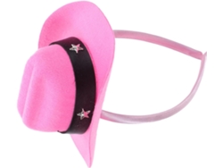 Diadema Con Mini Sombrero De Copa, Diadema Rosa Con Lentejuelas, Ligera Y Cómoda.